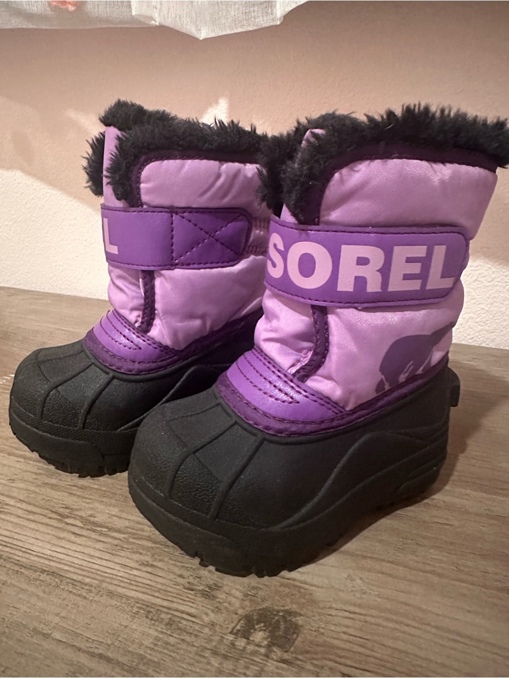 Sorel Kids Purple and Black Snow Boots